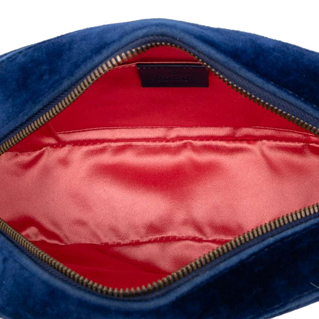 Gucci Small GG Marmont Matelasse Velvet Crossbody - 4