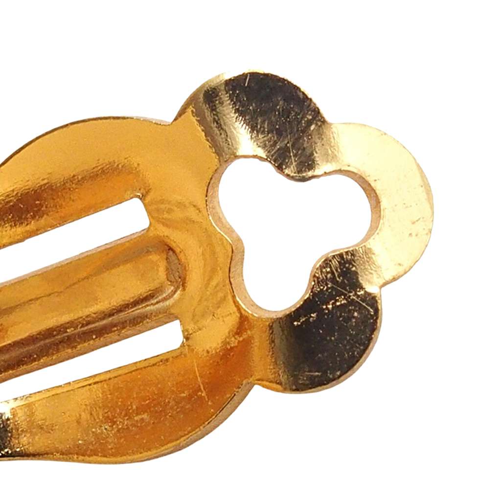 Chanel Gold Plated CC Round Clip on Earrings - 5