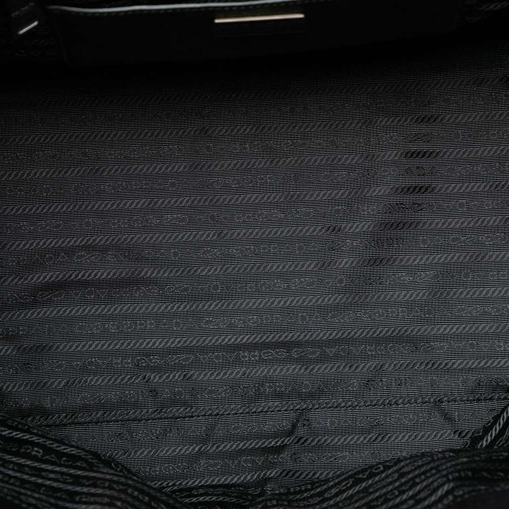 Prada Bicolor Glace Calf Sound Lock Satchel - 4