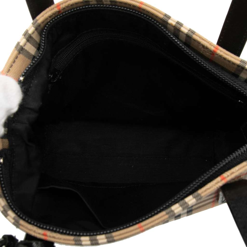 Burberry Haymarket Check Canvas Handbag - 4