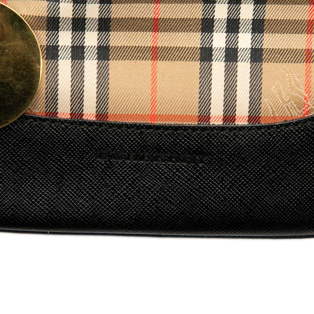 Burberry Haymarket Check Canvas Handbag - 5