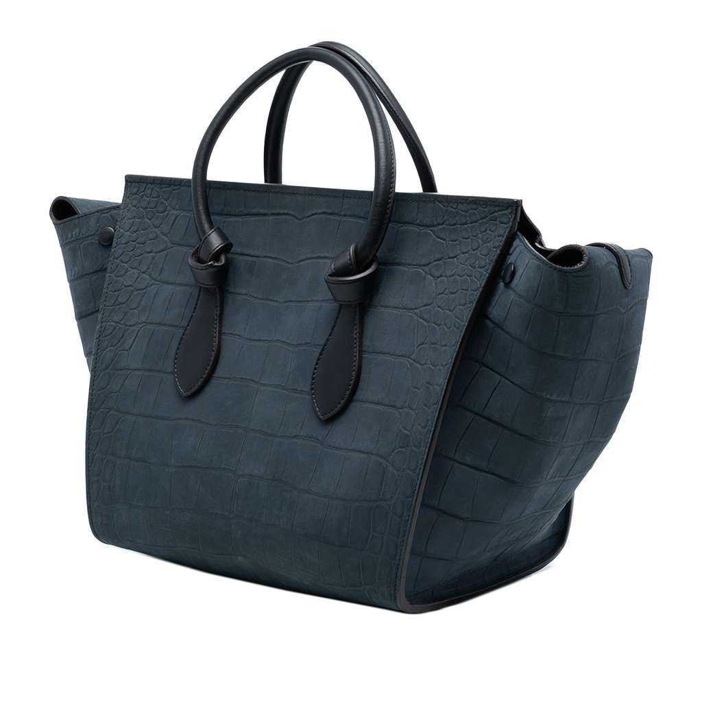 Celine Medium Bicolor Embossed Calfskin Tie Knot Tote - 2