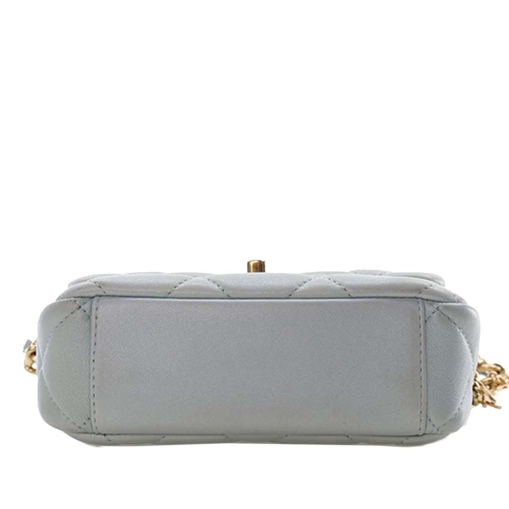 Chanel Mini CC Quilted Lambskin Logo Chain Flap - 5