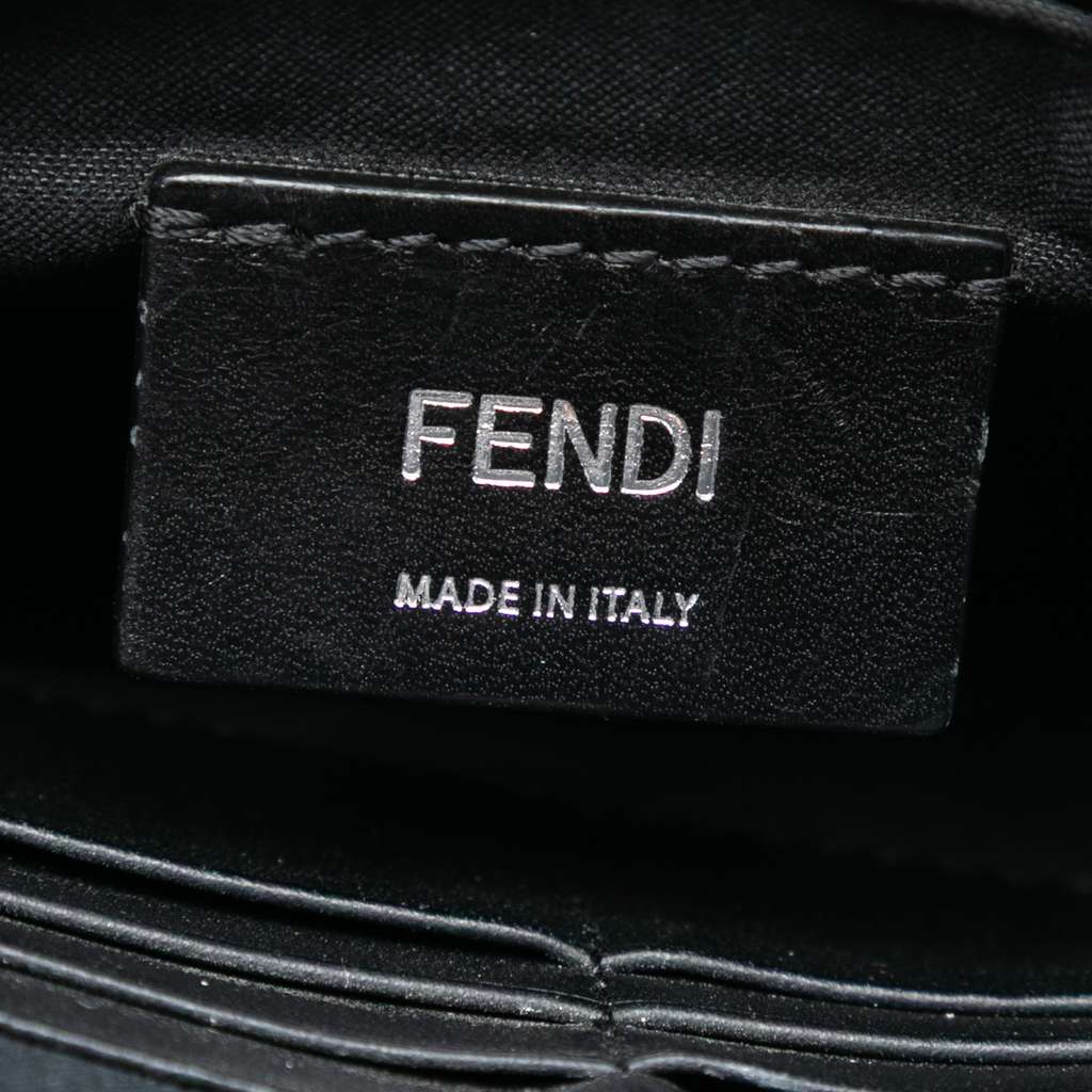 Fendi Studded Leather Trimmed Zucca Coated Canvas Clutch - 5