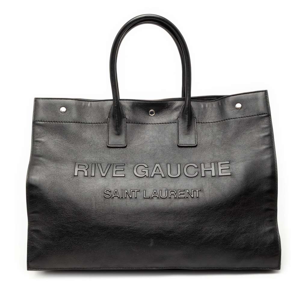 Saint Laurent Large Smooth Calfskin Rive Gauche Tote
