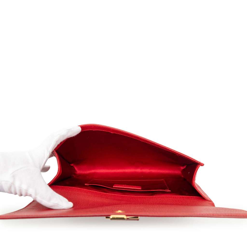 Saint Laurent Textured Leather Chyc Ligne Clutch - 4