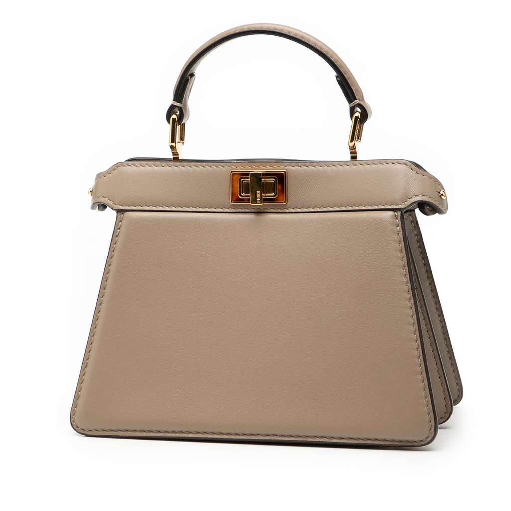 Fendi Petite Leather Peekaboo ISeeU Satchel - 2