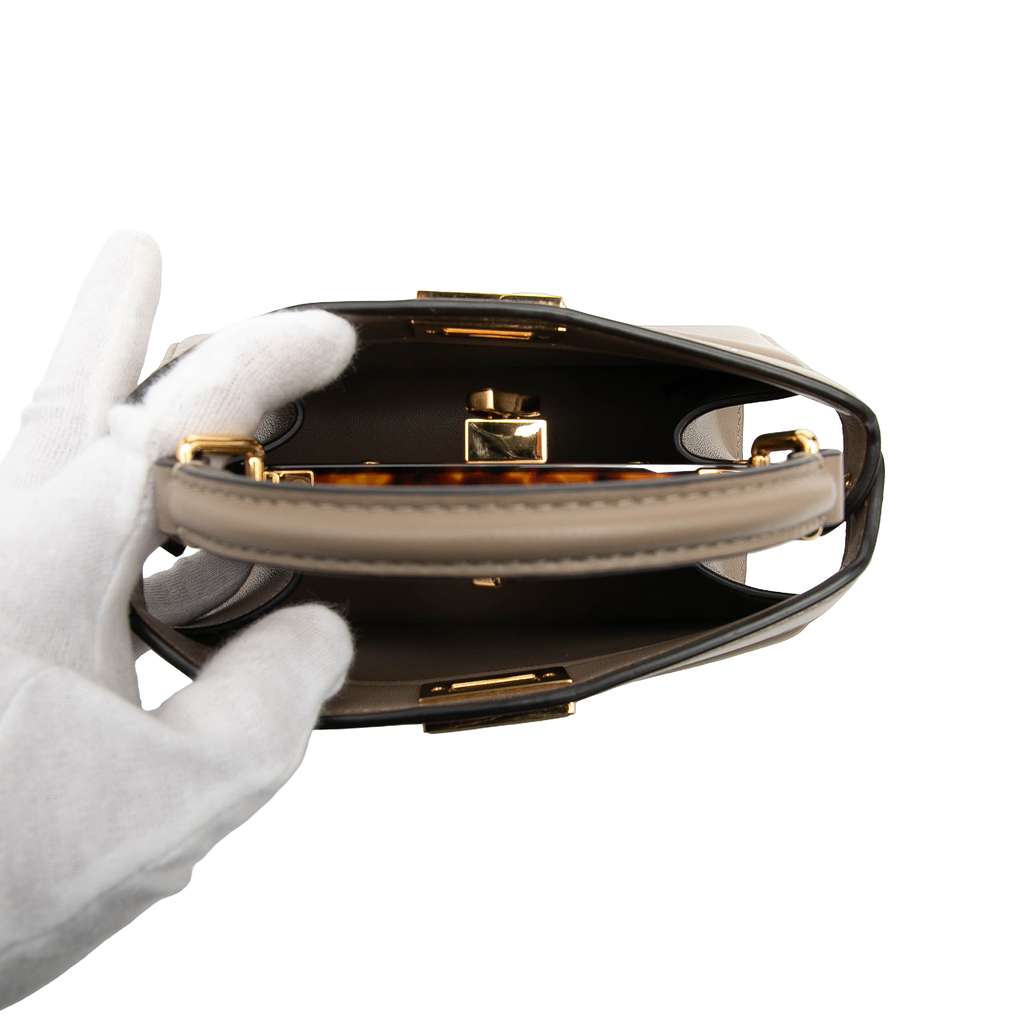 Fendi Petite Leather Peekaboo ISeeU Satchel - 4