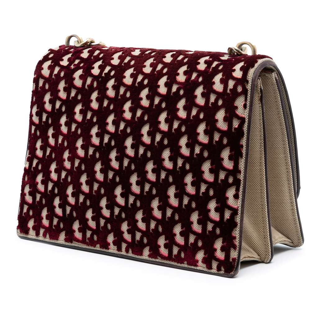 Dior Large Oblique Canvas and Velvet Diorama Flap - 2
