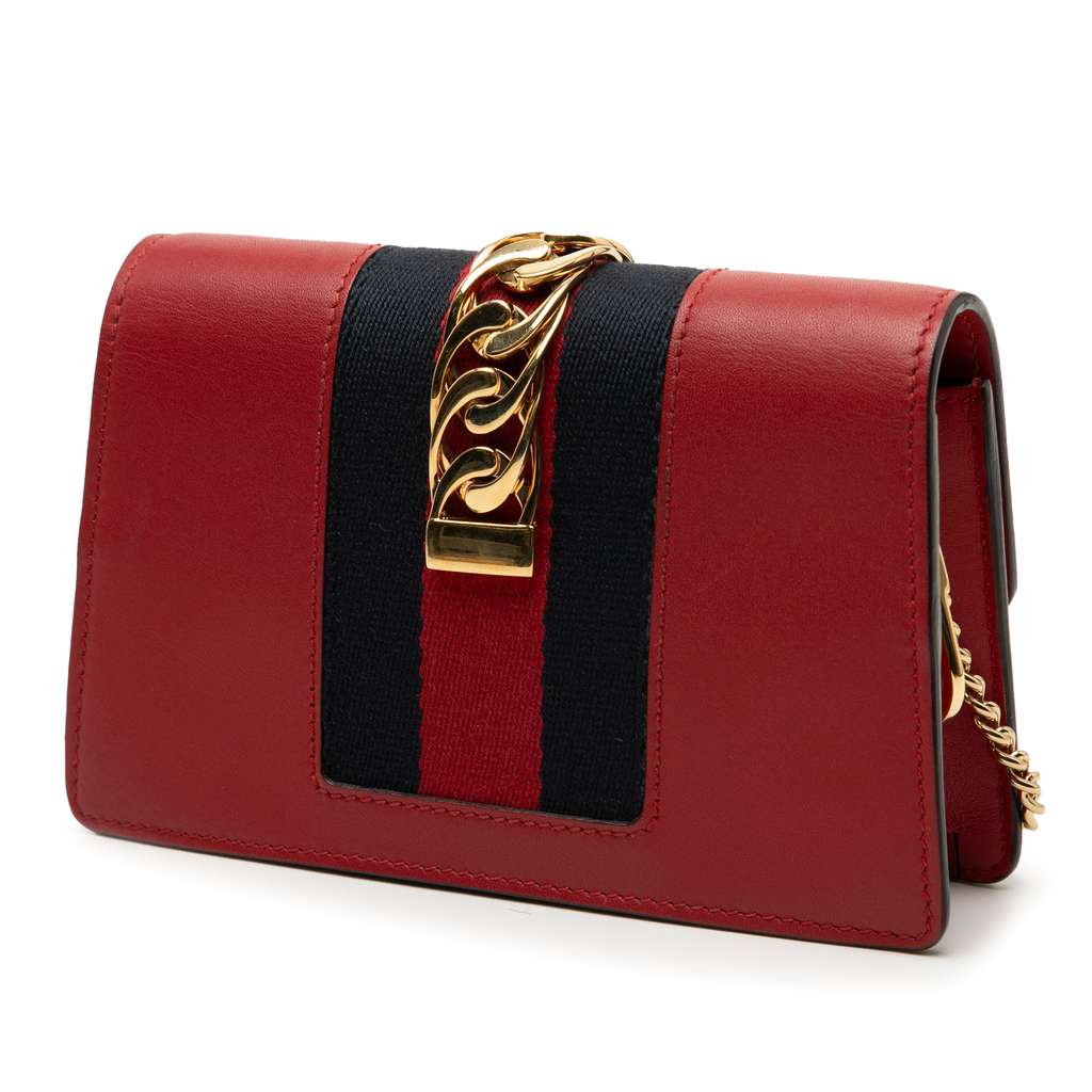 Gucci Super Mini Leather Sylvie Chain Crossbody - 2