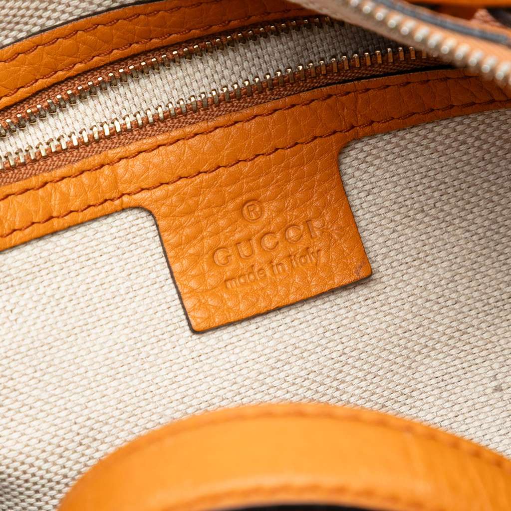 Gucci Medium Pebbled Calfskin Soho Boston Bag - 5