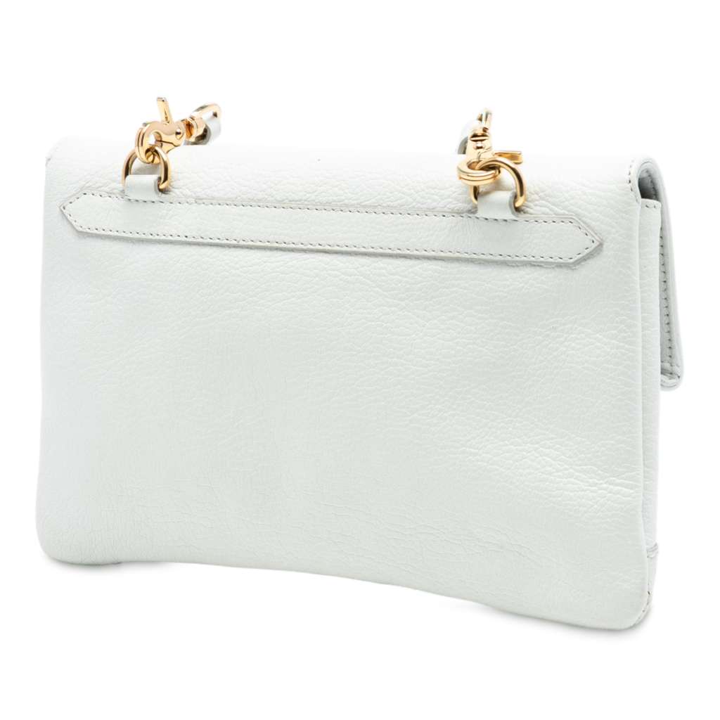 Balenciaga Chevre Motocross Classic Metallic Edge Envelope Clutch with Strap - 2