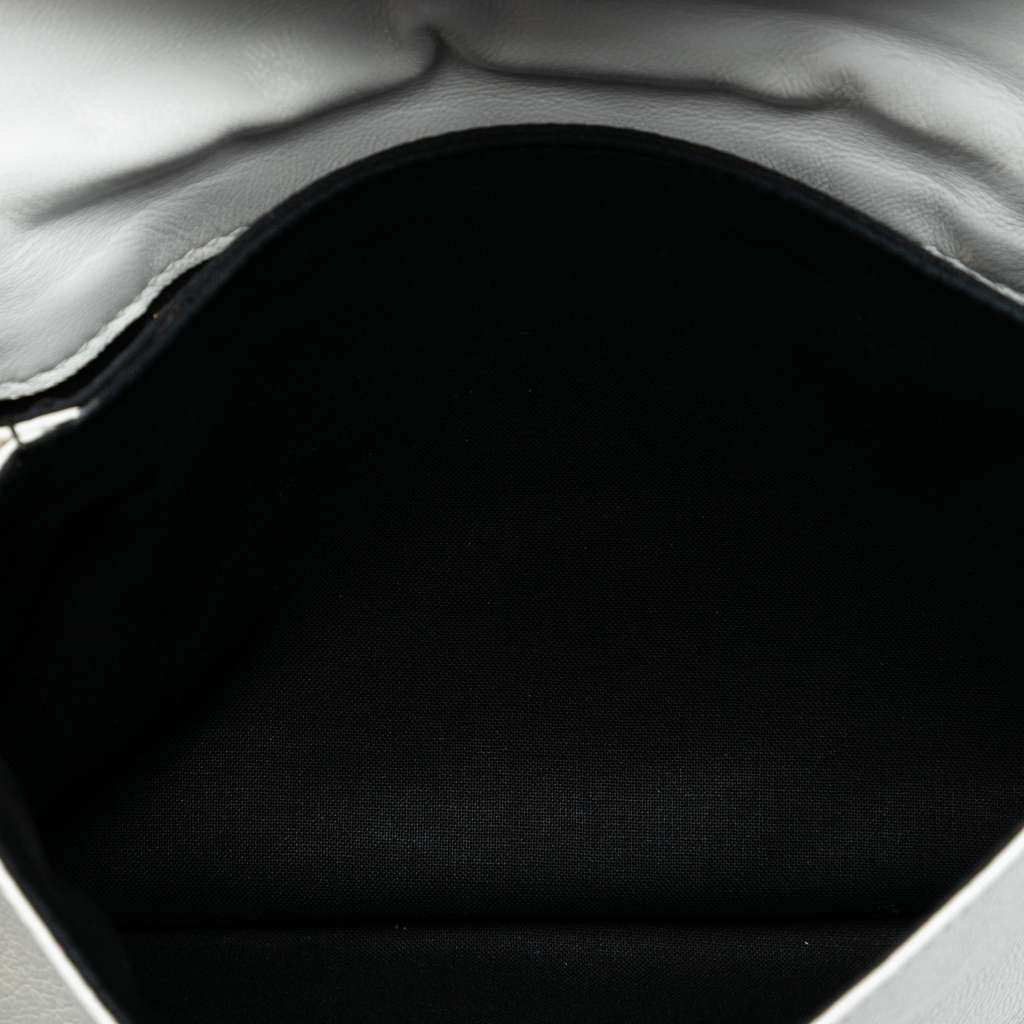 Balenciaga Chevre Motocross Classic Metallic Edge Envelope Clutch with Strap - 4