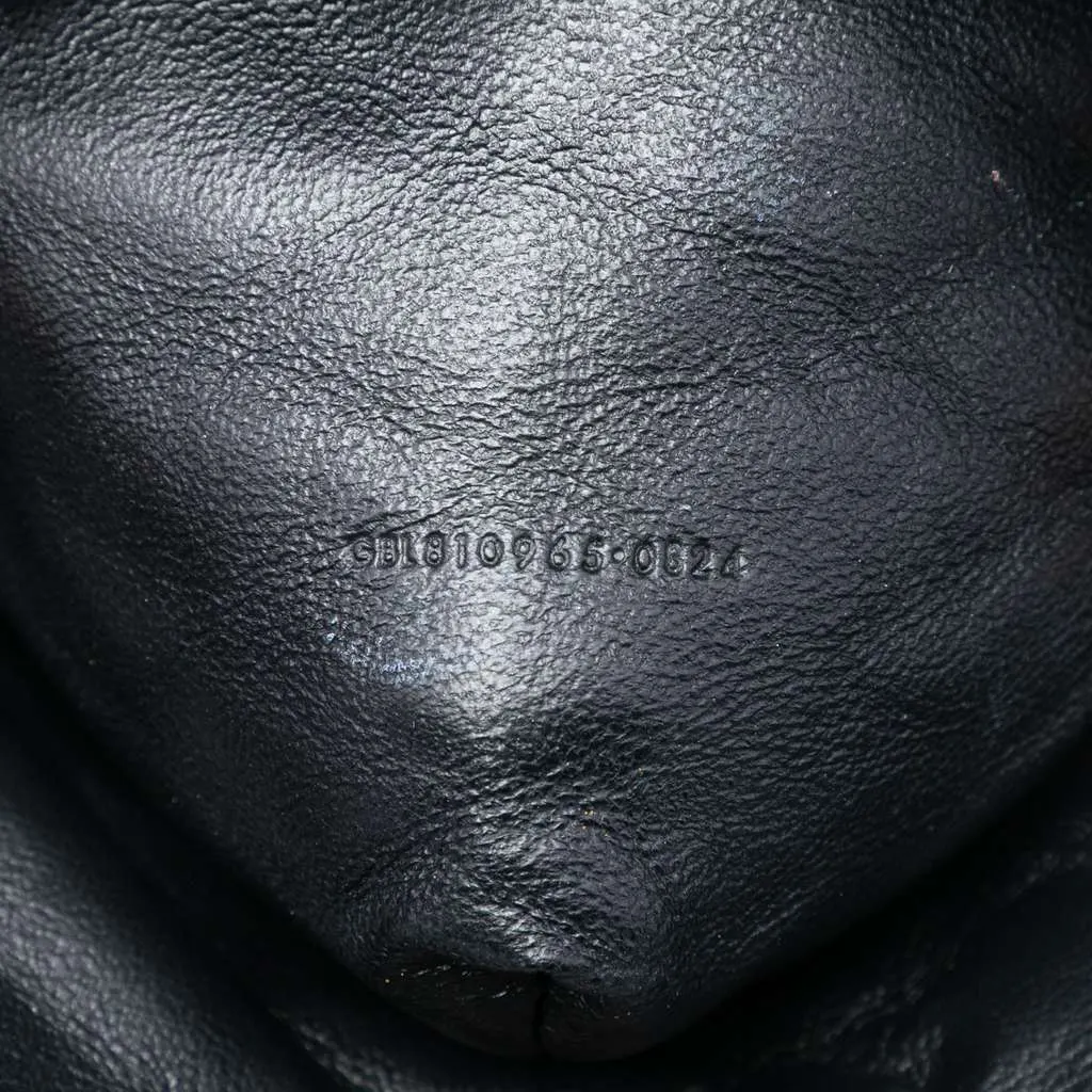Saint Laurent Large Quilted Lambskin Sade Triangle Pouch Black Leather Very good - Box View