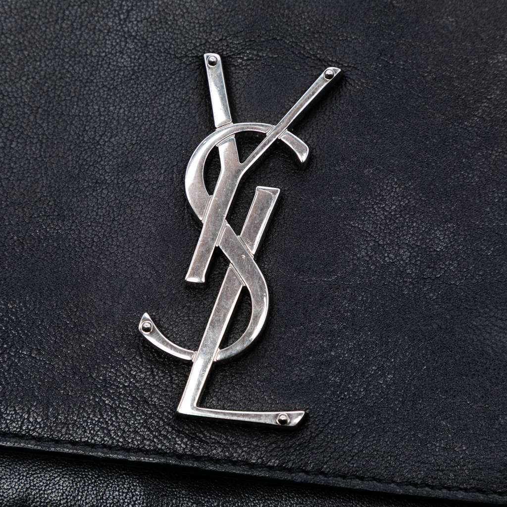 Saint Laurent Lambskin Monogram Flap Crossbody - 5