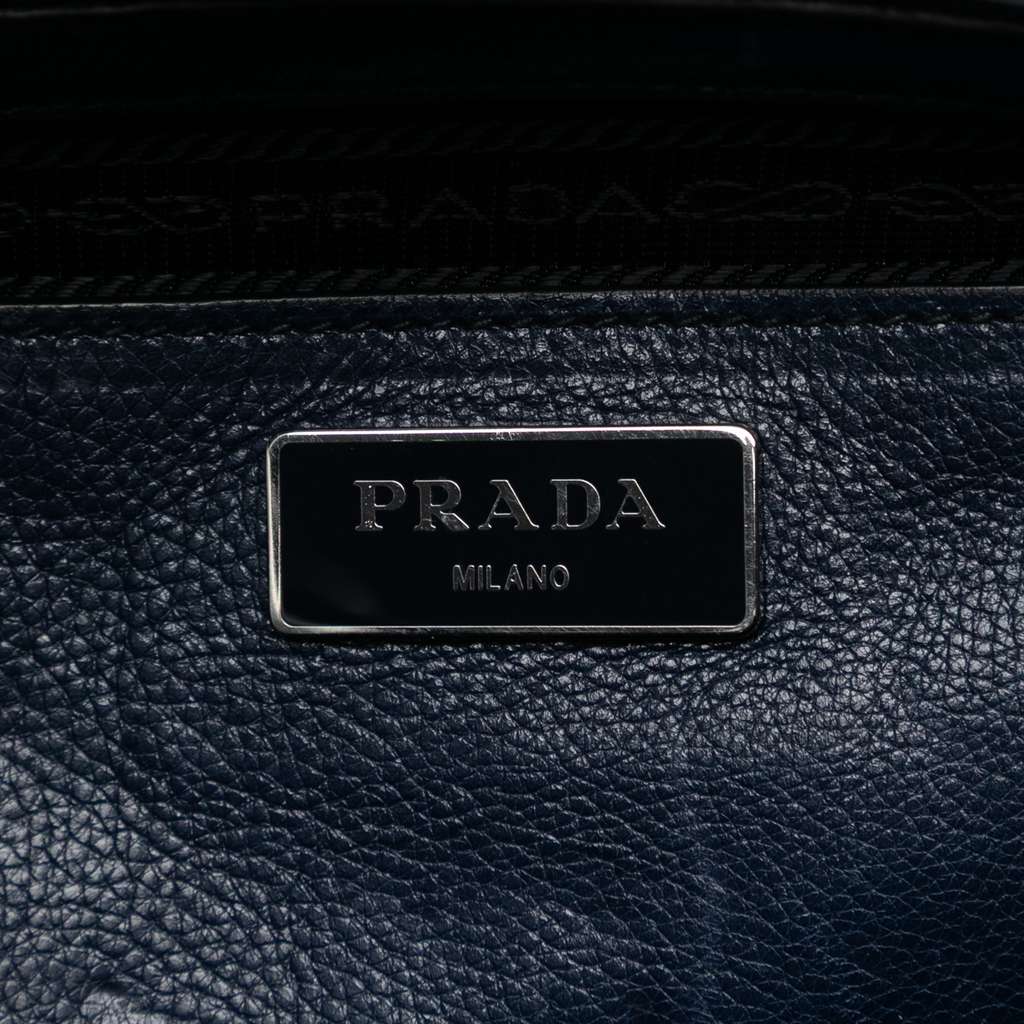 Prada Glace Calf Twin Pocket Double Handle Satchel - 5