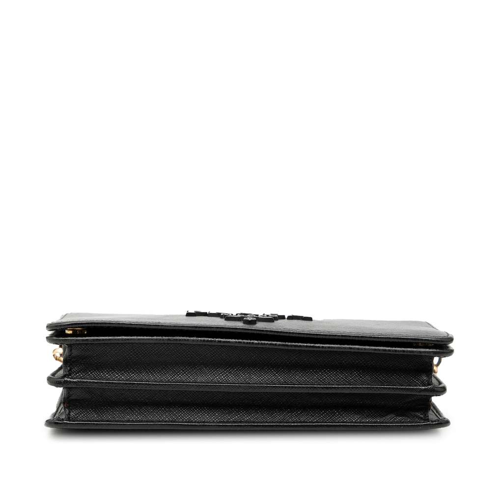 Prada Saffiano Lux Monochrome Wallet on Chain - 3