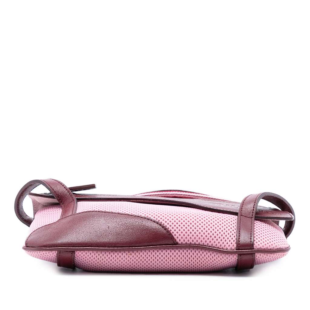 Miu Miu Leather Trimmed Mesh Handbag - 3