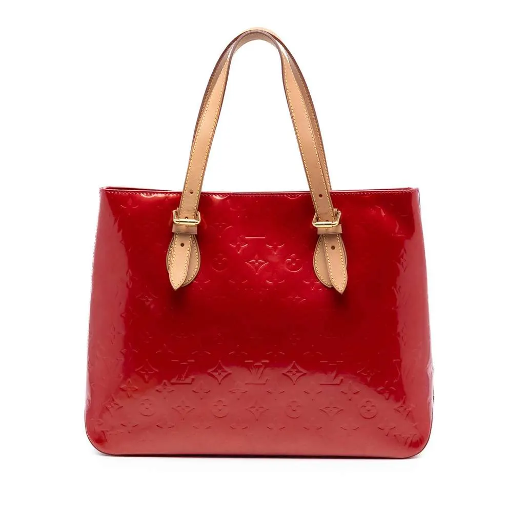 Louis Vuitton Monogram Vernis Brentwood Red Leather Good - Front View