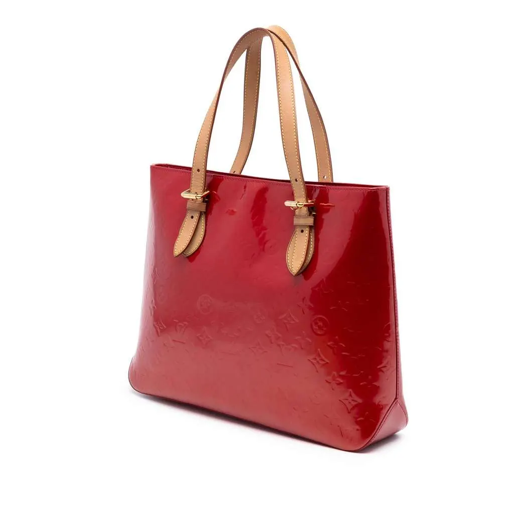 Louis Vuitton Monogram Vernis Brentwood Red Leather Good - Back View