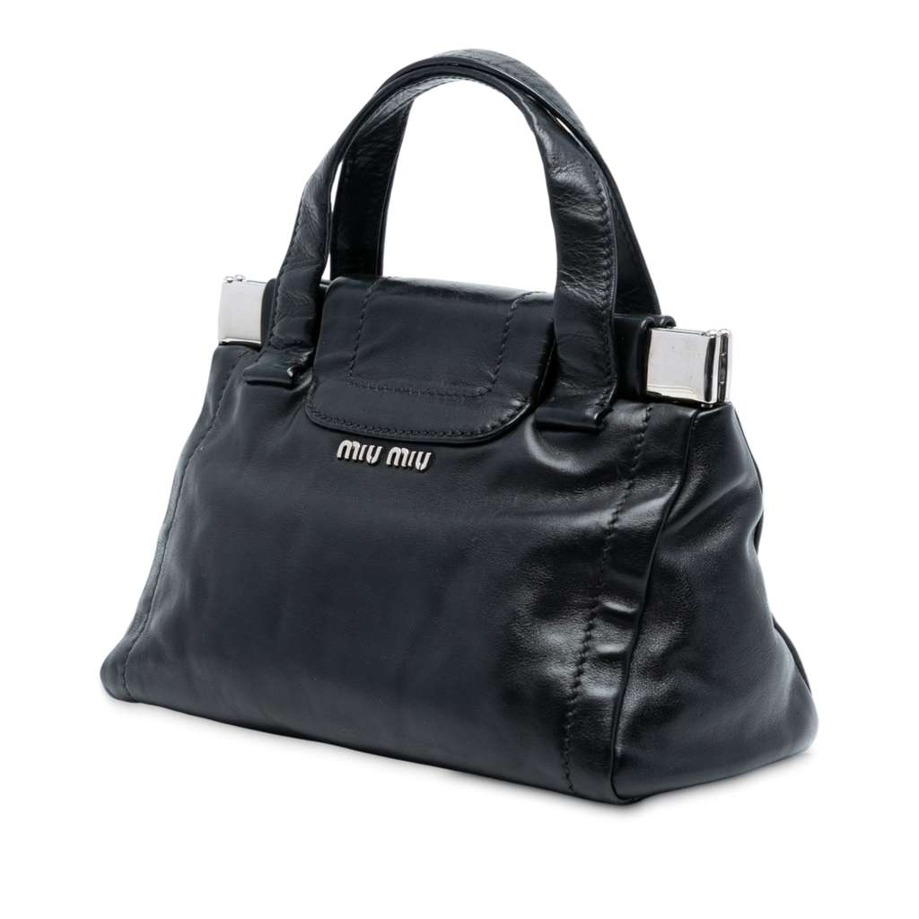 Miu Miu Leather Turn Lock Handbag - 2