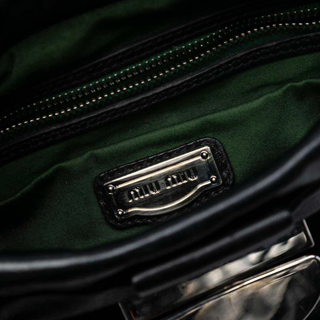 Miu Miu Leather Turn Lock Handbag - 5