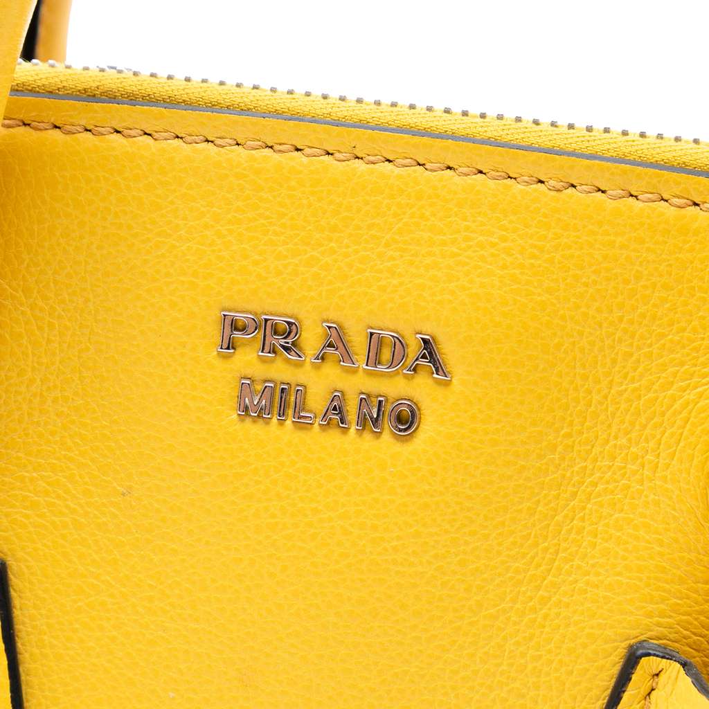 Prada Small Glace Calf Twin Pocket Satchel - 5
