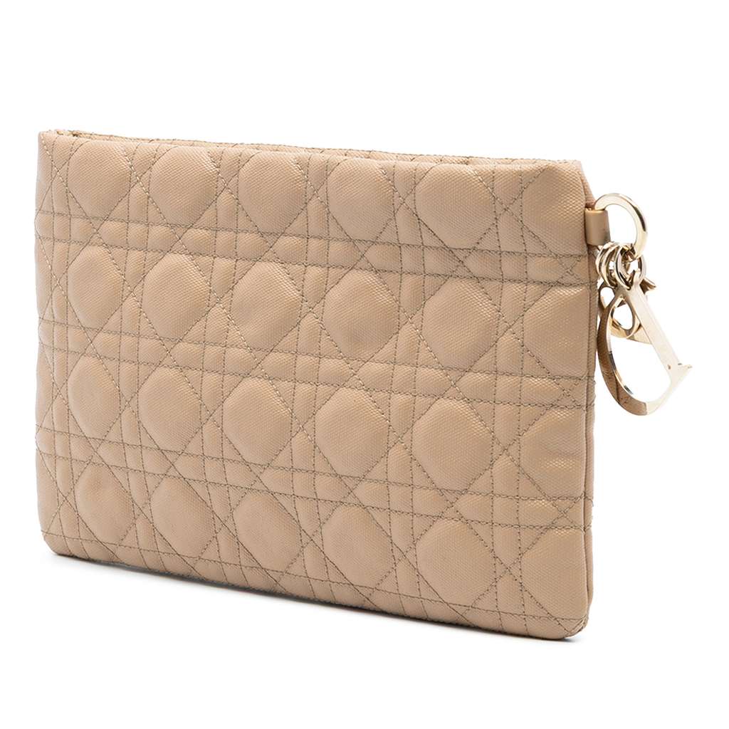 Dior Coated Canvas Cannage Lady Dior Panarea Clutch - 2