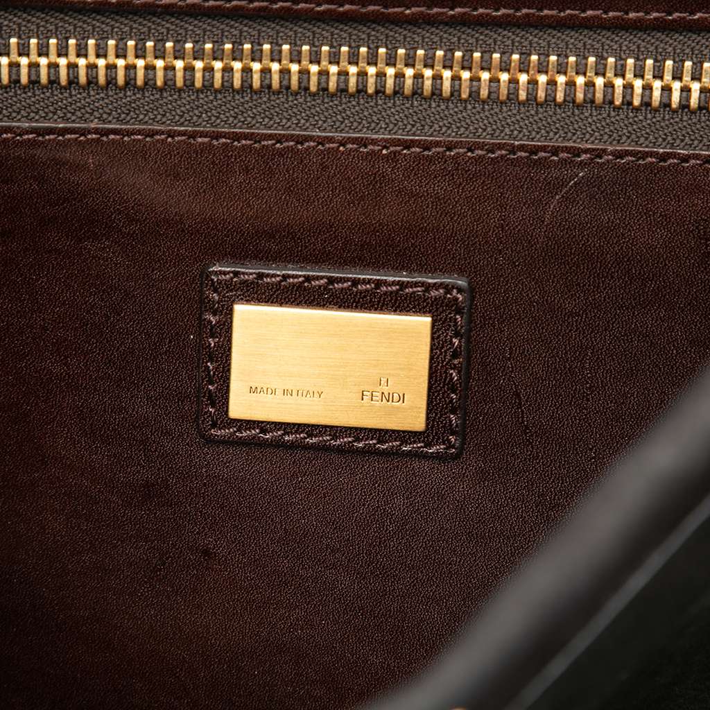 Fendi Large Nubuck Peekaboo Iconic Satchel - 5