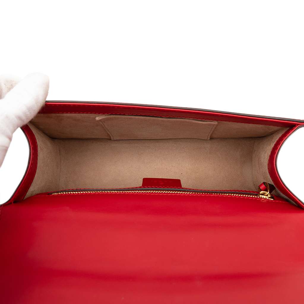 Gucci Small Leather Sylvie Web Satchel - 4