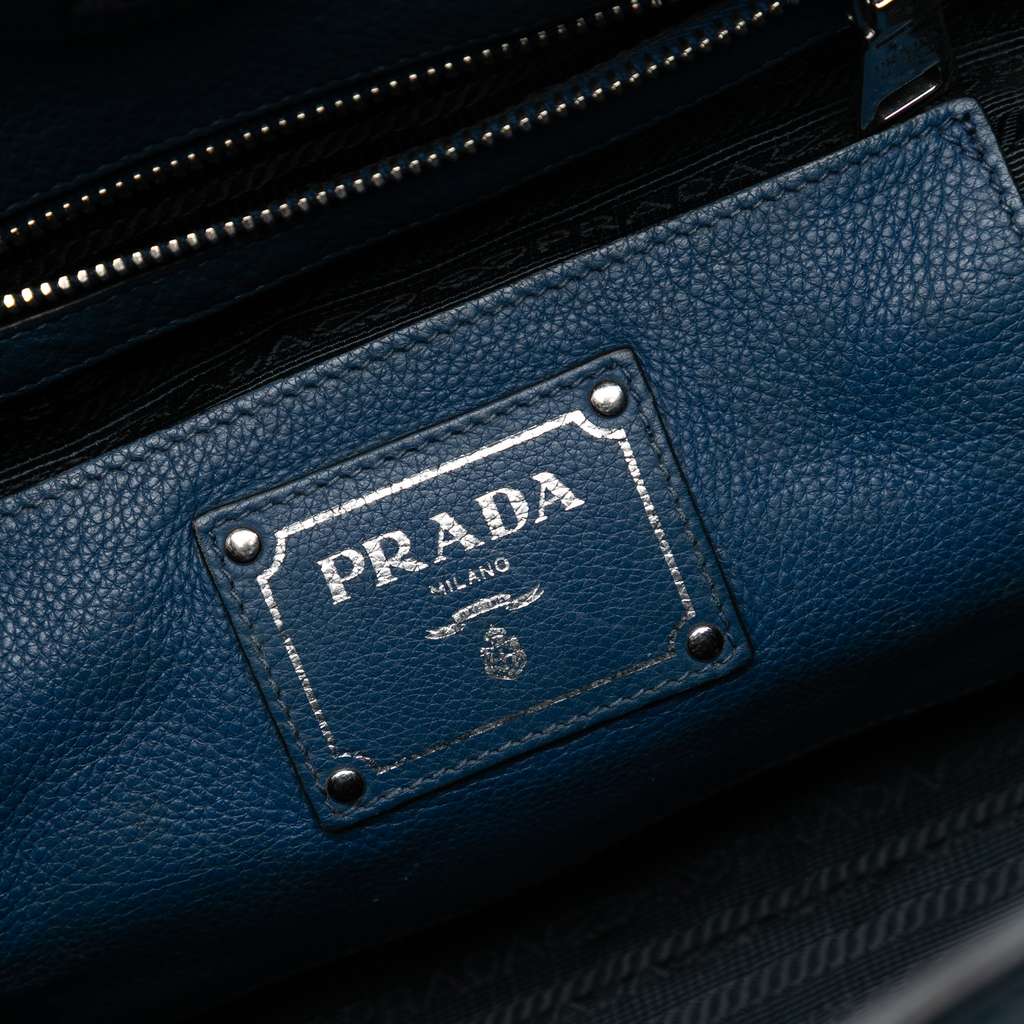 Prada Vitello Daino Front Pocket Open Convertible Tote - 5