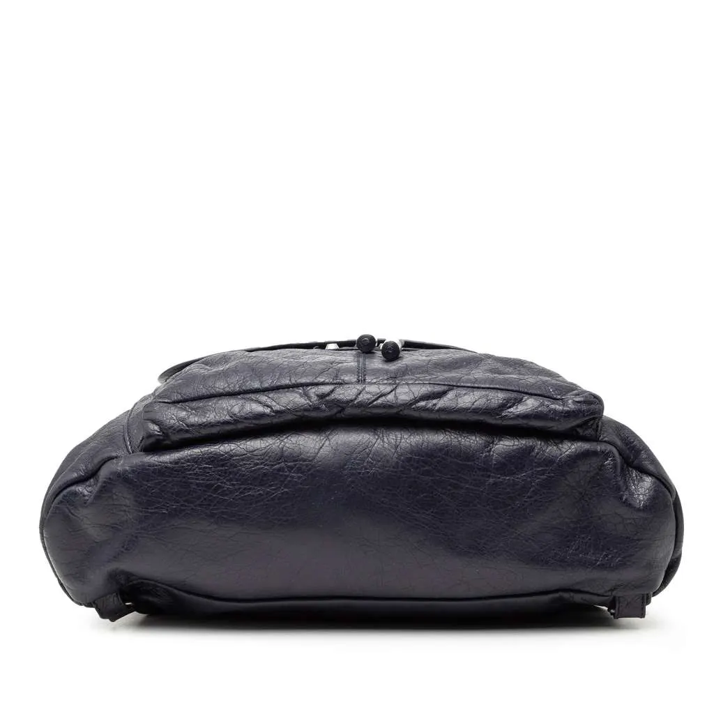 Balenciaga Lambskin Motocross Classic Traveler Backpack Blue Leather Very good - Inside View