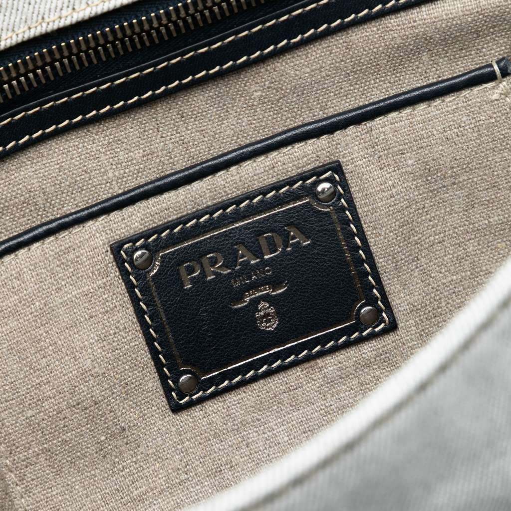Prada Denim Sound Lock Shoulder Bag - 5