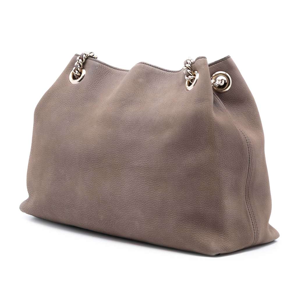 Gucci Medium Nubuck Leather Soho Chain Tote - 2