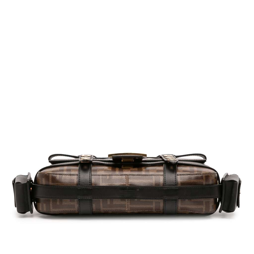 Fendi Zucca Glazed Fabric Cage Baguette - 3