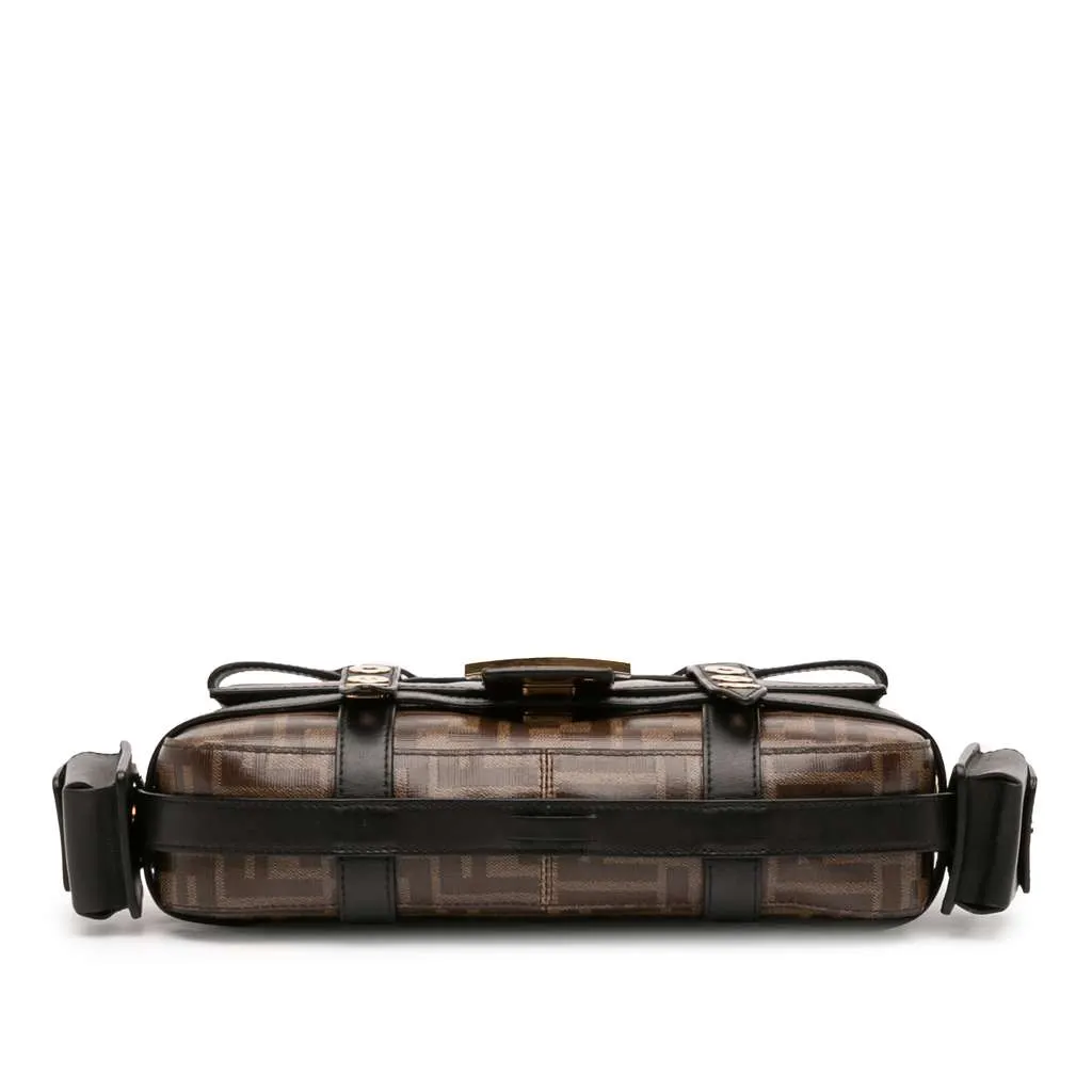 Fendi Zucca Glazed Fabric Cage Baguette Brown Canvas Very good - Inside View