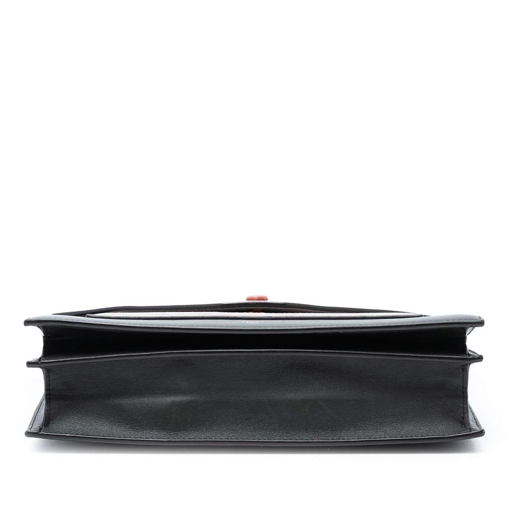 Celine Tricolor Leather and Suede Pocket Envelope Wallet on Chain - 3