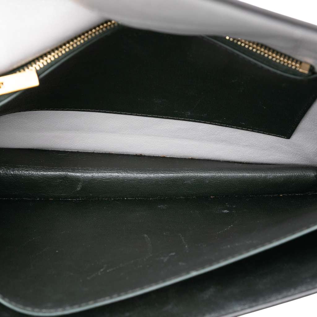 Celine Tricolor Leather and Suede Pocket Envelope Wallet on Chain - 4