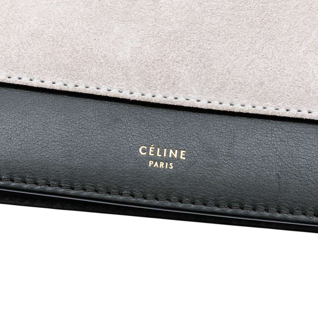 Celine Tricolor Leather and Suede Pocket Envelope Wallet on Chain - 5