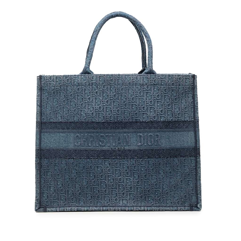 Dior Large Oblique Denim Book Tote