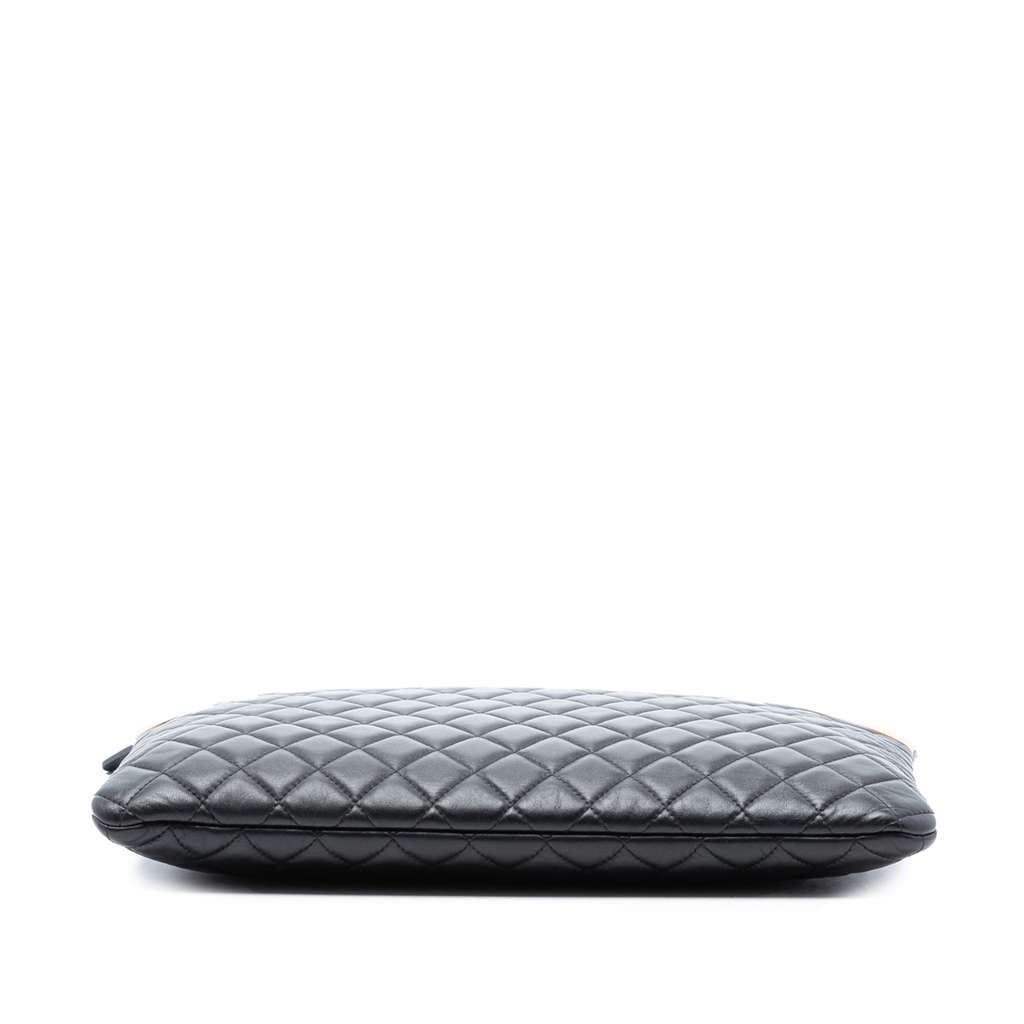 Chanel Large CC Bicolor Quilted Lambskin Clutch - 3