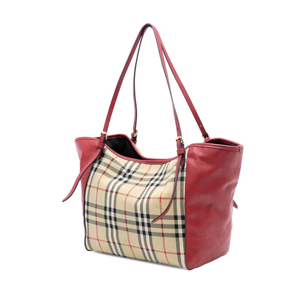 Burberry Small Haymarket Check Canvas and Leather Canterbury Tote - 2