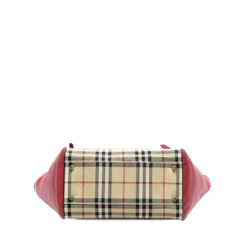 Burberry Small Haymarket Check Canvas and Leather Canterbury Tote - 3