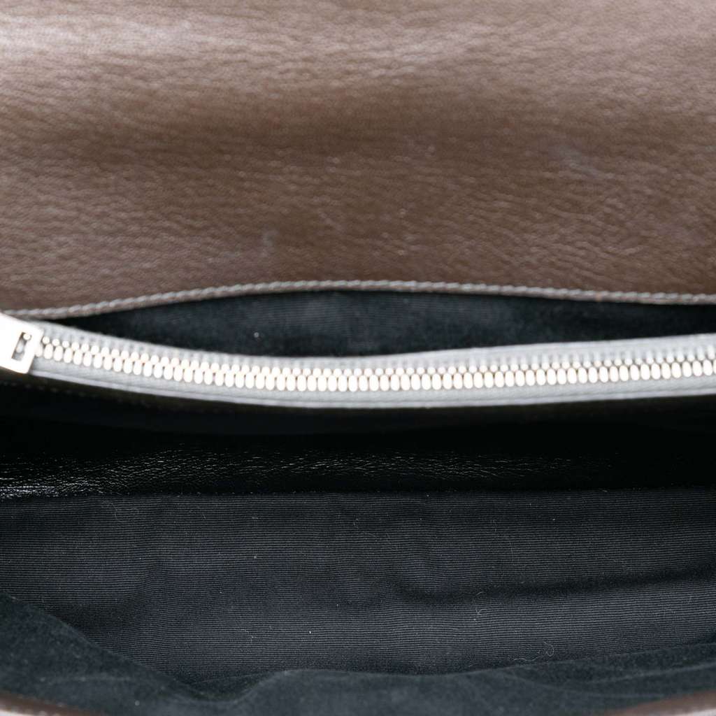 Saint Laurent Large Chevron Sheepskin Monogram College Bag - 4