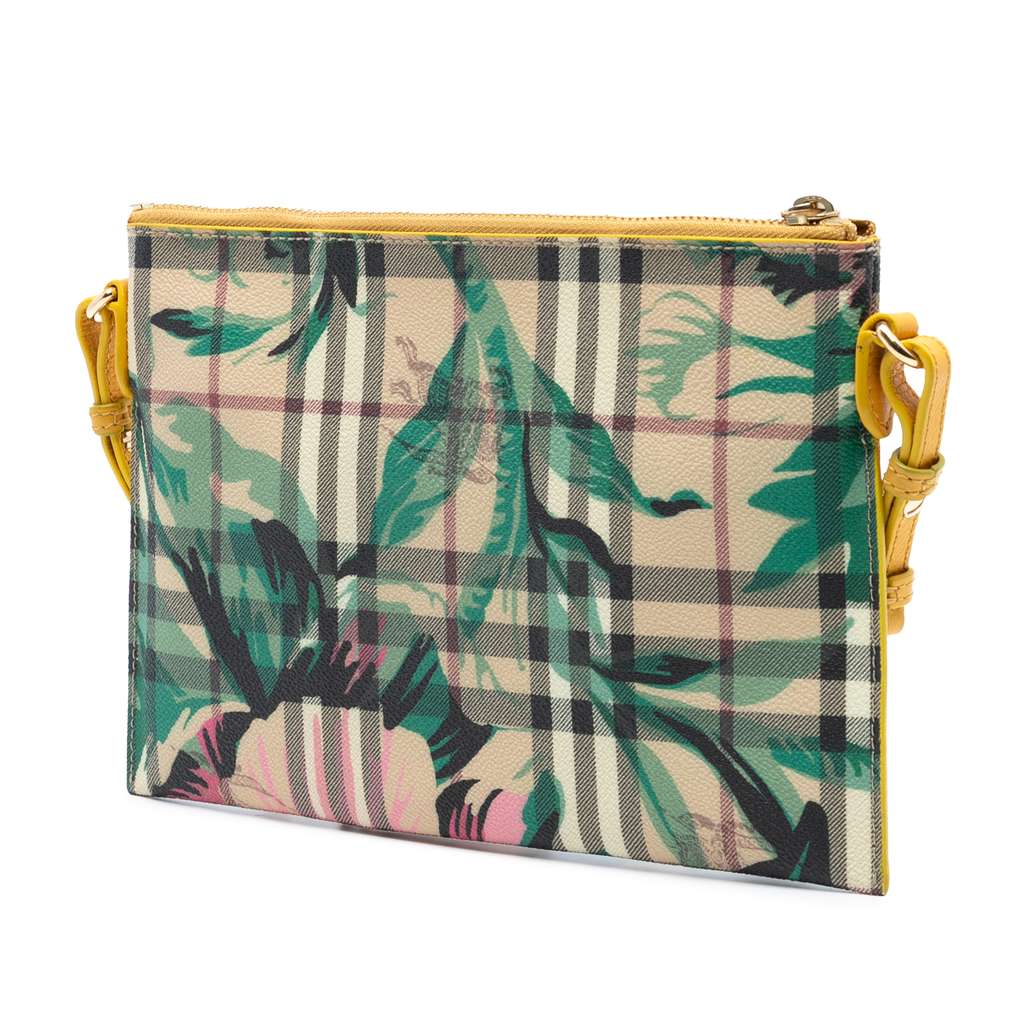 Burberry Haymarket Check Coated Canvas Floral Print Crossbody - 2
