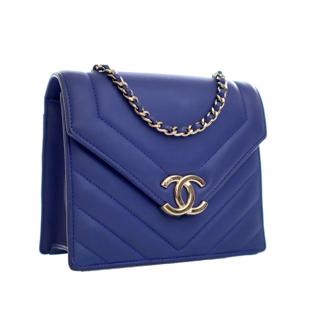 Chanel Small Chevron Calfskin Envelope Flap - 2