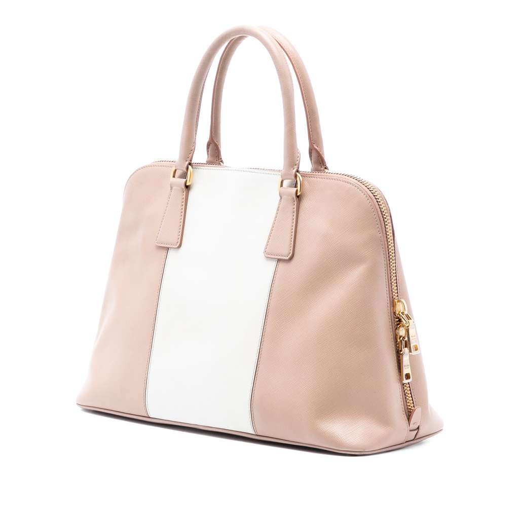 Prada Medium Bicolor Saffiano Lux Promenade Satchel - 2
