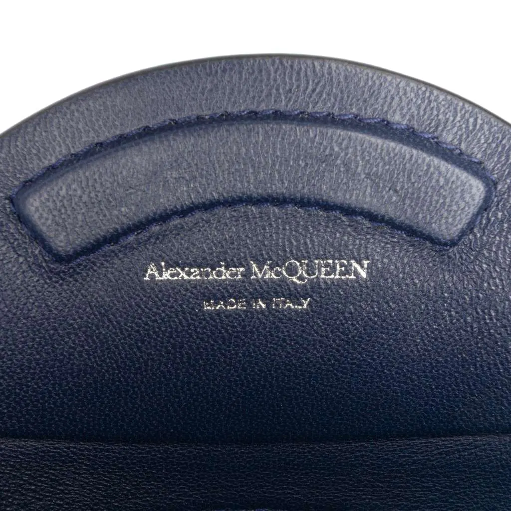 Alexander McQueen Calfskin The Curve Bucket Bag Blue Leather Very good - Box View