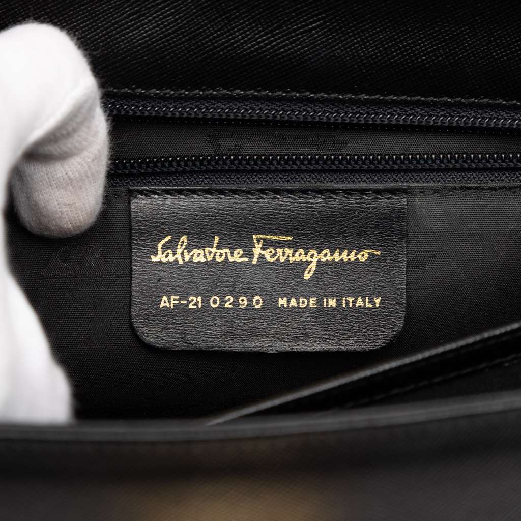 Salvatore Ferragamo Leather Gancini Iconic Top Handle Bag - 5