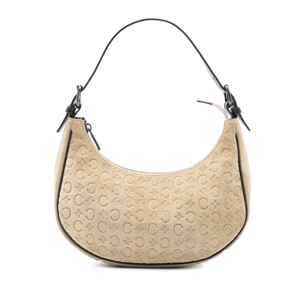 Celine C Macadam Suede Shoulder Bag